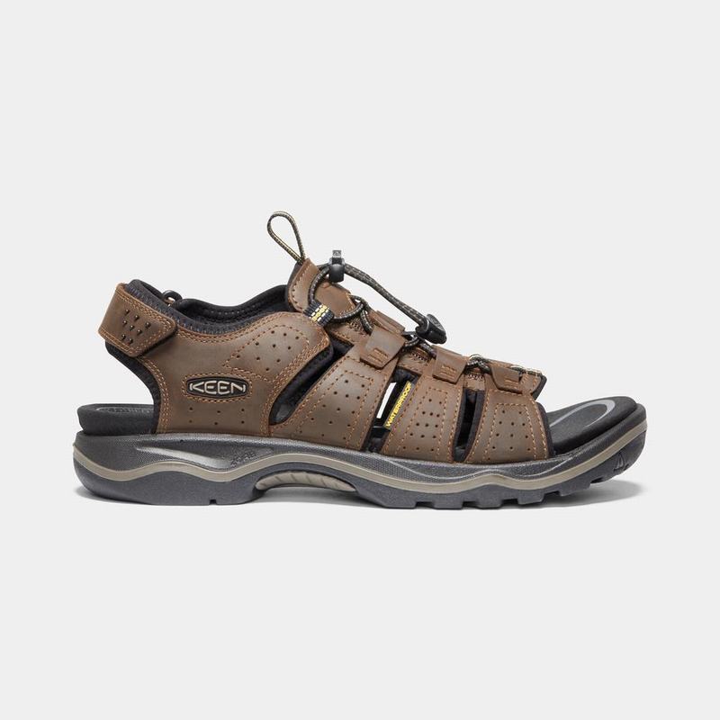 Keen Rialto Open Toe Mens Sandals Brown/Black Wholesale (0591-RTPNG)